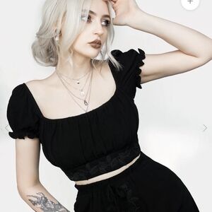 Disturbia Vine Textured Crop Top